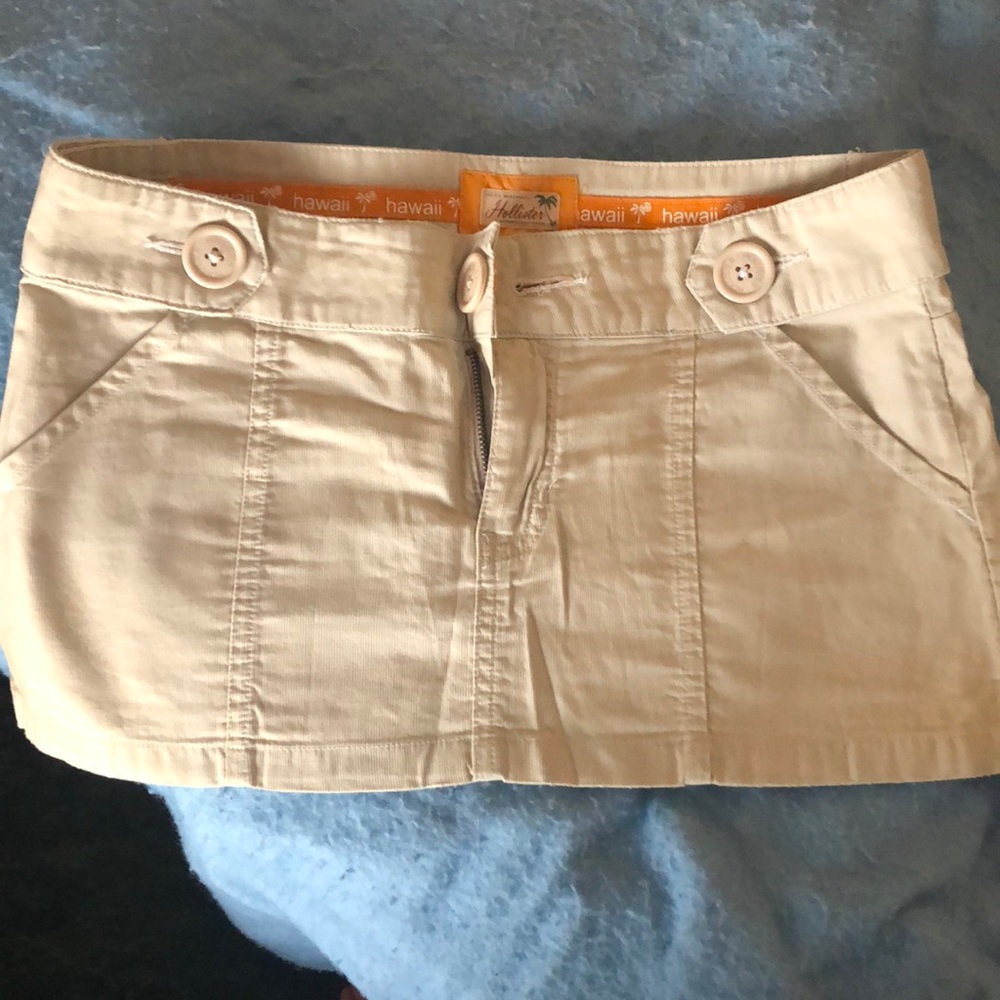 Light khaki fine corduroy mini skirt barely worn